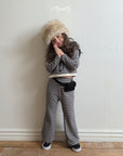 Little Foxx – Latte Striped Bootcut Pants