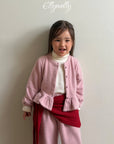 Little Foxx – Snowflake Ribbed Frill Cardigan