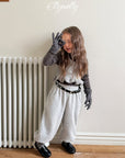 Little Foxx – Snowflake Ribbed Jogger Pants