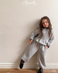 Little Foxx – Snowflake Ribbed Jogger Pants