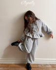Little Foxx – Snowflake Ribbed Jogger Pants