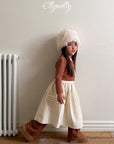 Little Foxx – Pompom Corduroy Skirt