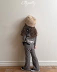 Little Foxx – Latte Striped Bootcut Pants