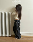 Little Foxx – Line Work Fleeced Denim Pants