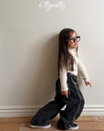 Little Foxx – Line Work Fleeced Denim Pants