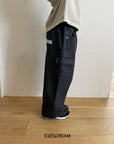 Little Foxx – Black Cargo Denim Pants
