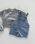 Panel Denim Overalls