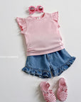 Princess Frill Denim Shorts