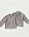 Stripe Half Turtleneck Tee