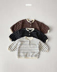 Striped Button Sweatshirt