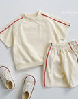 Stripe Raglan Short Sleeve Tee