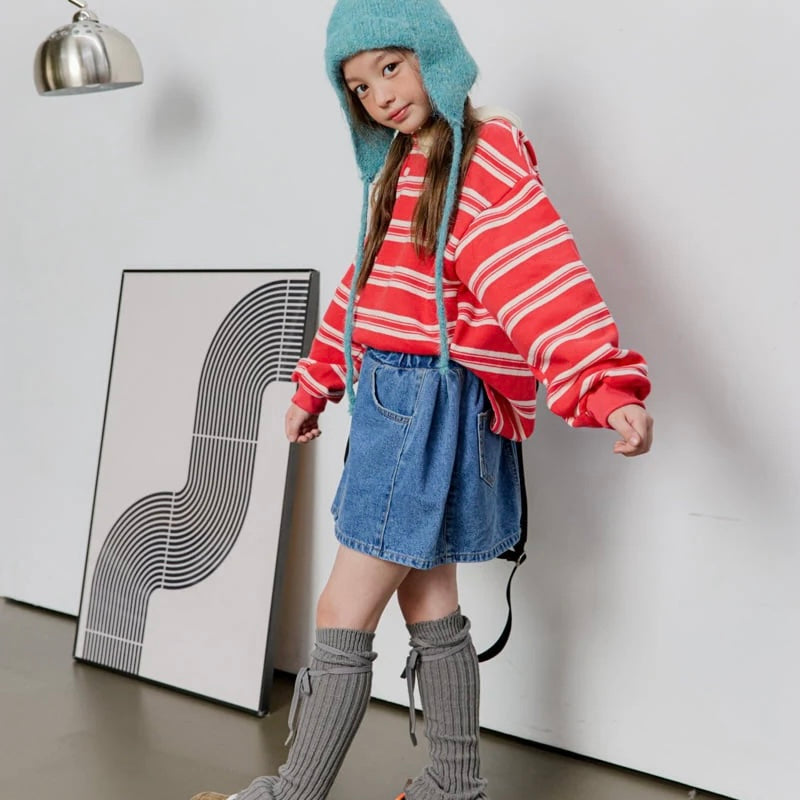 Striped Collar Fleece Tee