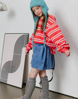 Striped Collar Fleece Tee