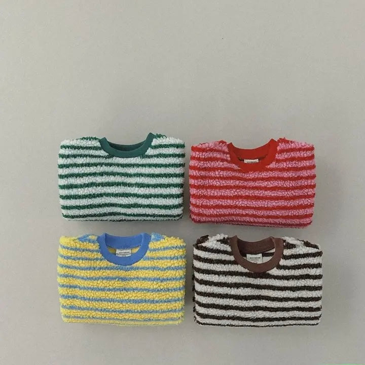 Fluffy Stripe Sweatshirt