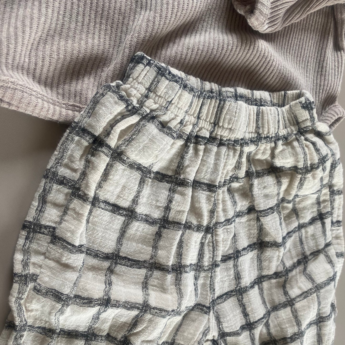 Pie Pants - Check Charcoal