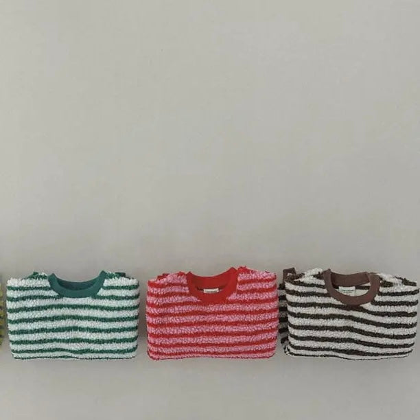Fluffy Stripe Sweatshirt