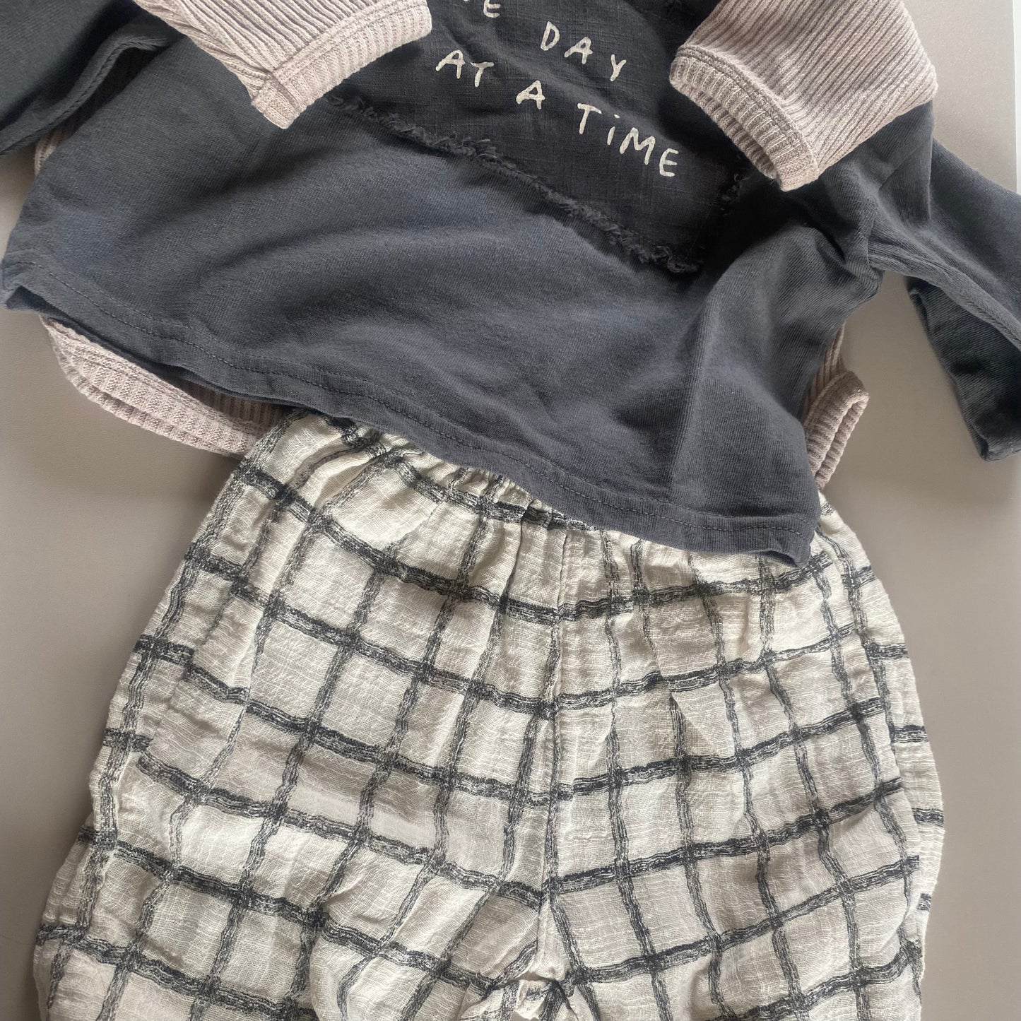 Pie Pants - Check Charcoal
