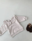 Mini Sweatshirt mit Volantkragen – Süßer Akzent für die Kleinsten
