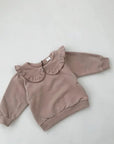 Mini Sweatshirt mit Volantkragen – Süßer Akzent für die Kleinsten