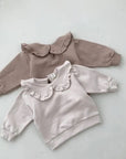 Mini Sweatshirt mit Volantkragen – Süßer Akzent für die Kleinsten