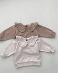 Mini Sweatshirt mit Volantkragen – Süßer Akzent für die Kleinsten
