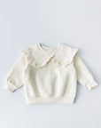 Frilled Collar Sweatshirt – Sweater mit verspieltem Kragendetail