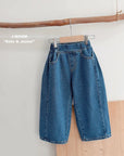 Little Foxx – Side Pleats Wide Denim Pants
