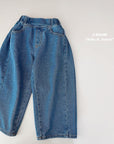 Little Foxx – Side Pleats Wide Denim Pants