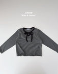 Little Foxx – Ribbon Strap Striped Tee