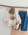 Little Foxx – Side Pleats Wide Denim Pants
