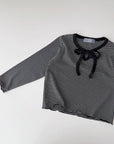 Little Foxx – Ribbon Strap Striped Tee