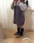 Little Foxx – Golden Berry Short Overalls