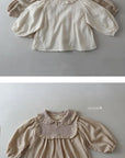 Little Foxx – Rosé Color Block Collar Blouse