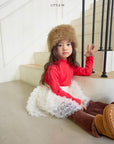Little Foxx – Lolly Pop Peach Turtleneck Tee