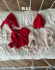 Little Foxx – Strawberry Eyelet Cardigan Set