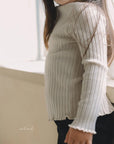 Little Foxx – Mock Neck Rib Tee