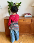 Little Foxx – Ribbed Sand Denim Pants