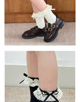 Little Foxx – Cream Lace Ribbon Socks
