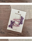 Little Foxx – Glitter Ribbon Snap Hair Pin Set