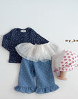 Little Foxx – Denim Frill Pants