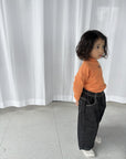 Tangerine Mock Neck Top