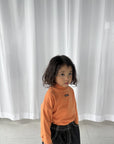 Tangerine Mock Neck Top