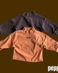 Tangerine Mock Neck Top