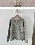 Little Foxx – Striped Hoodie Zip-up