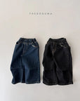 Little Foxx – Point Pleats Fleeced Denim Pants