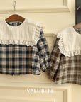 Little Foxx – Check Cape Blouse