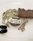 Little Foxx – Ribbon Puffer Woolen Jacket