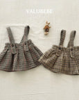 Little Foxx – Marble Check Pleated Skirt