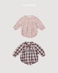 Little Foxx – Check Ribbon Romper
