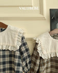 Little Foxx – Check Cape Blouse